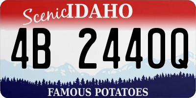 ID license plate 4B2440Q