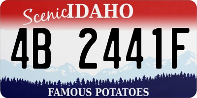 ID license plate 4B2441F