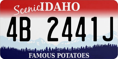 ID license plate 4B2441J