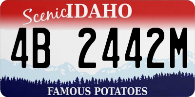 ID license plate 4B2442M