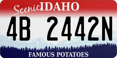 ID license plate 4B2442N