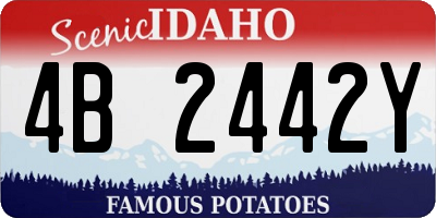 ID license plate 4B2442Y