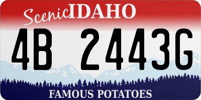 ID license plate 4B2443G