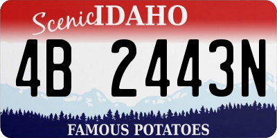 ID license plate 4B2443N