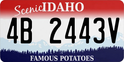 ID license plate 4B2443V
