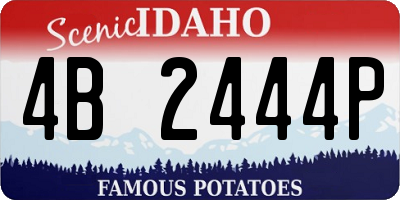 ID license plate 4B2444P