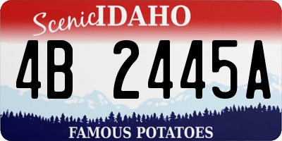 ID license plate 4B2445A