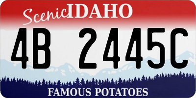 ID license plate 4B2445C
