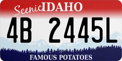 ID license plate 4B2445L