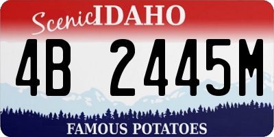 ID license plate 4B2445M