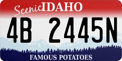 ID license plate 4B2445N