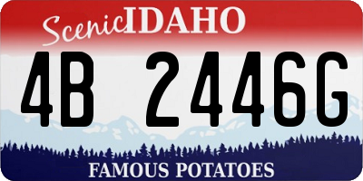 ID license plate 4B2446G