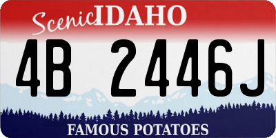 ID license plate 4B2446J