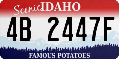 ID license plate 4B2447F