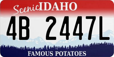 ID license plate 4B2447L