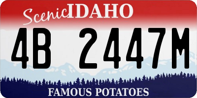ID license plate 4B2447M