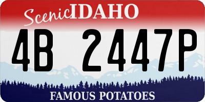 ID license plate 4B2447P
