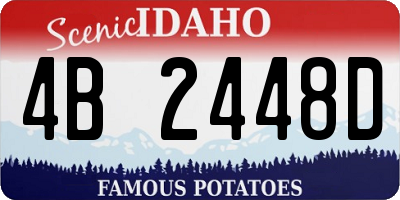 ID license plate 4B2448D