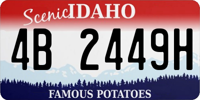 ID license plate 4B2449H