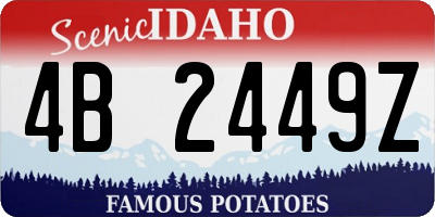 ID license plate 4B2449Z