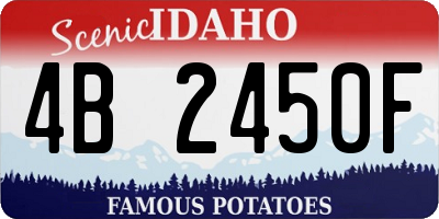 ID license plate 4B2450F