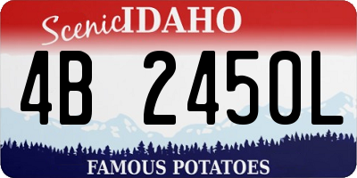 ID license plate 4B2450L