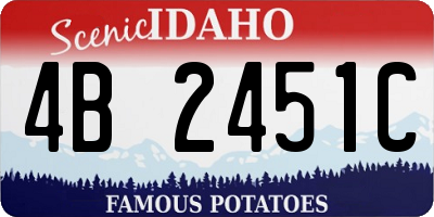 ID license plate 4B2451C