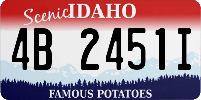 ID license plate 4B2451I