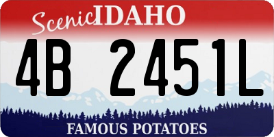 ID license plate 4B2451L