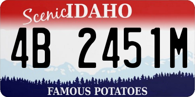 ID license plate 4B2451M