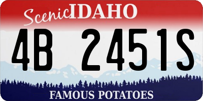 ID license plate 4B2451S