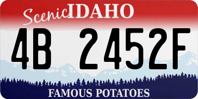 ID license plate 4B2452F