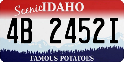 ID license plate 4B2452I