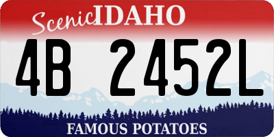 ID license plate 4B2452L