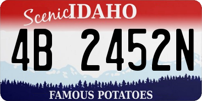 ID license plate 4B2452N