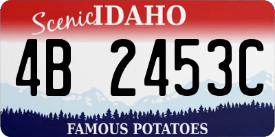 ID license plate 4B2453C