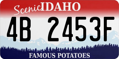ID license plate 4B2453F