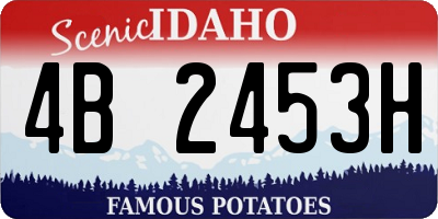 ID license plate 4B2453H