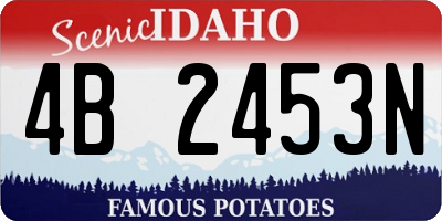 ID license plate 4B2453N