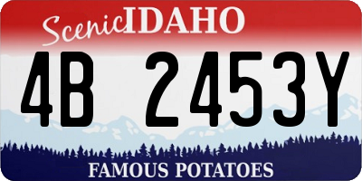 ID license plate 4B2453Y