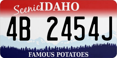 ID license plate 4B2454J
