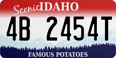 ID license plate 4B2454T