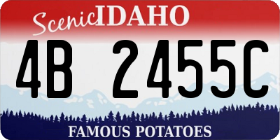 ID license plate 4B2455C
