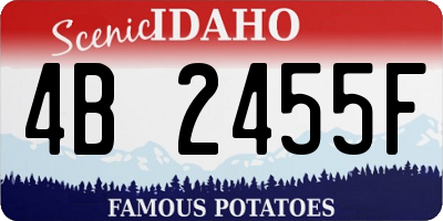 ID license plate 4B2455F