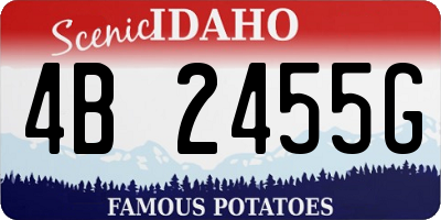 ID license plate 4B2455G