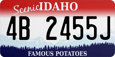 ID license plate 4B2455J