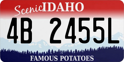ID license plate 4B2455L