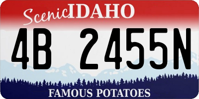 ID license plate 4B2455N