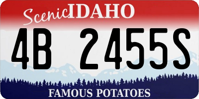 ID license plate 4B2455S