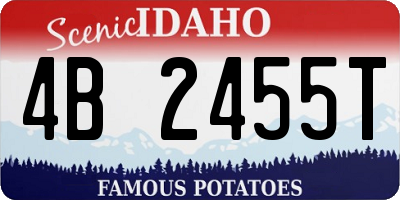 ID license plate 4B2455T